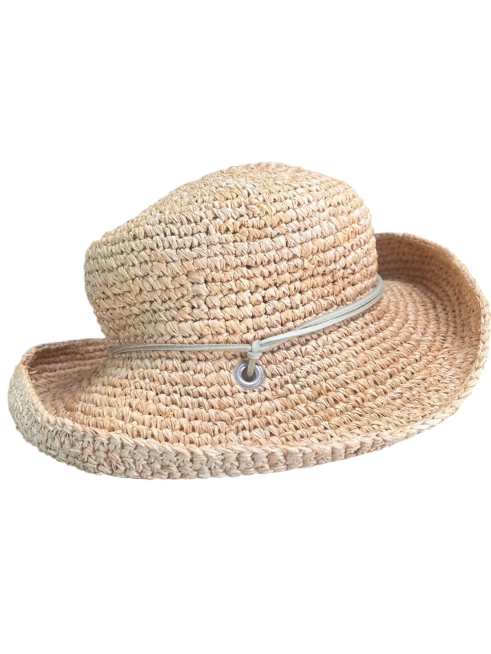 Floppy Straw Sun Hat Rolled Brim Summer Garden Party Packable Boho Cottagecore